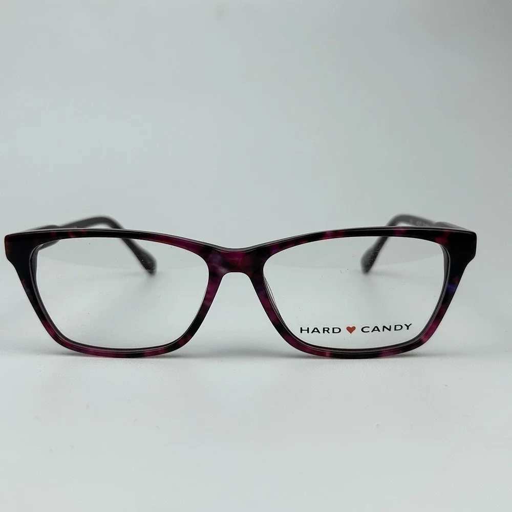 Hard Candy HC37 Pursh Womens Eyeglasses Frame Purple Black Full Rim 53-14-135 mm